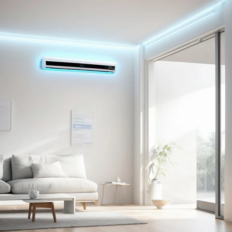 Techniker installiert Klimagerät