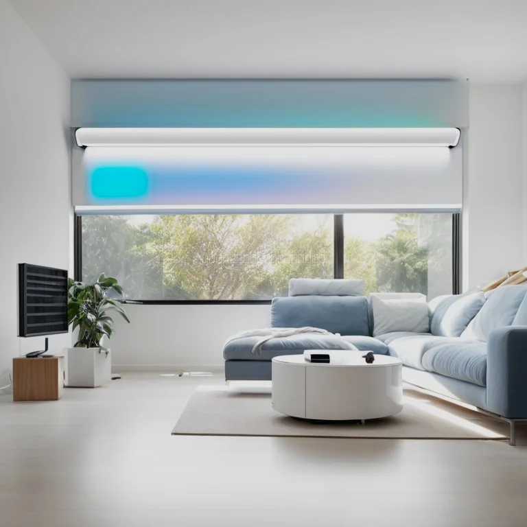 Bild eines KI-Klimageräts im modernen Wohnzimmer